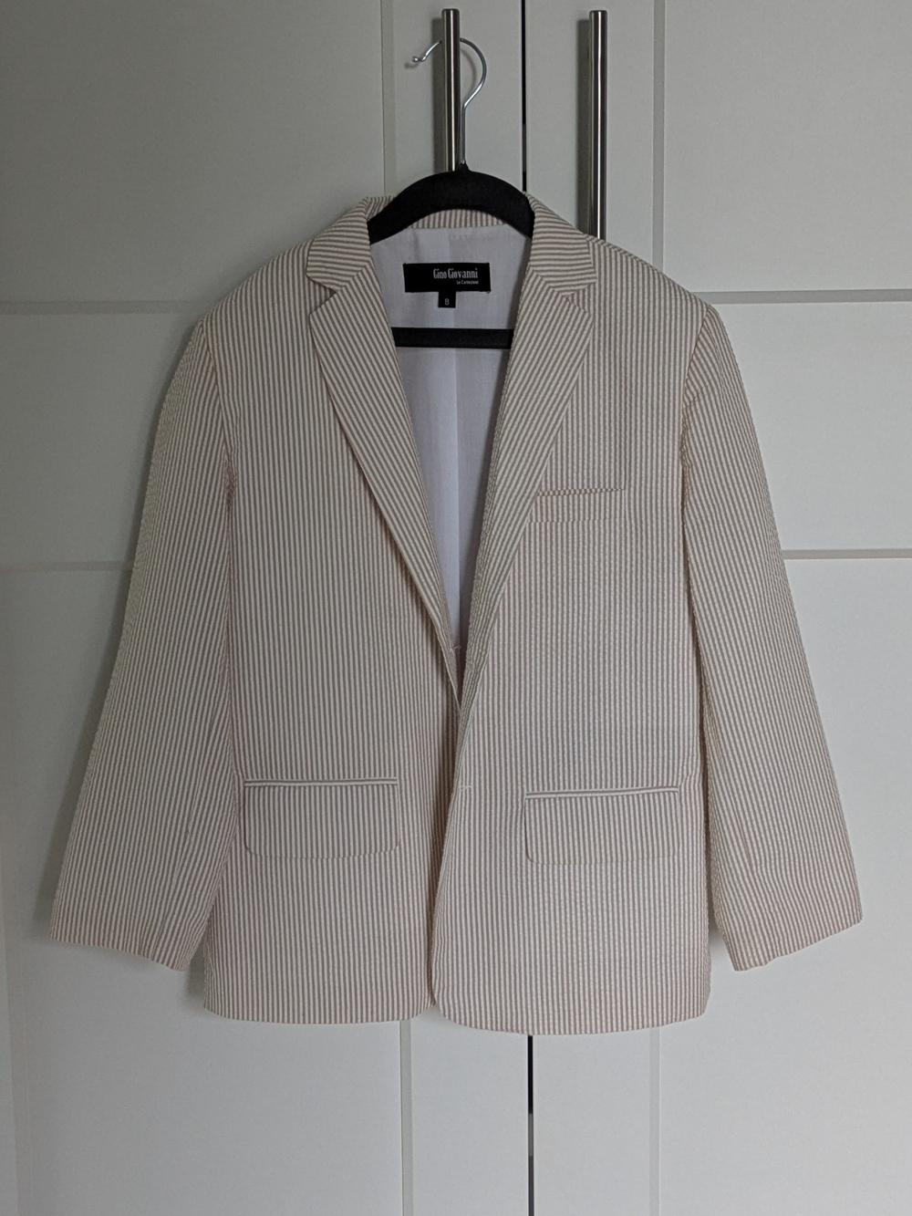 Seersucker Boys Cream & White Suit